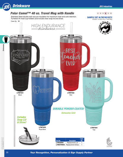 40 Ounce Travel Mug with Handle