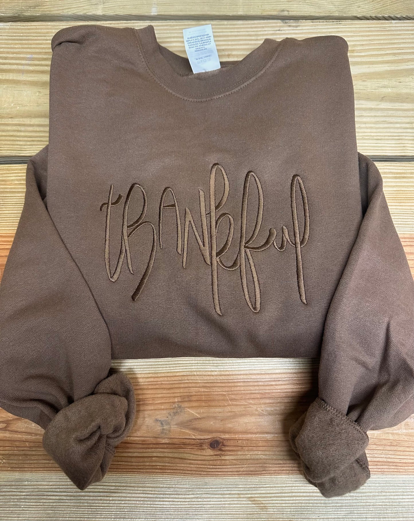 Thankful Embroidered Crewneck