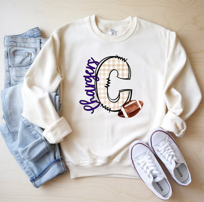 Football Custom Mascot Crewneck Sweatshirt