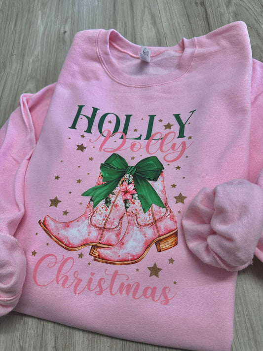 Holly Dolly Christmas DTF Crewneck