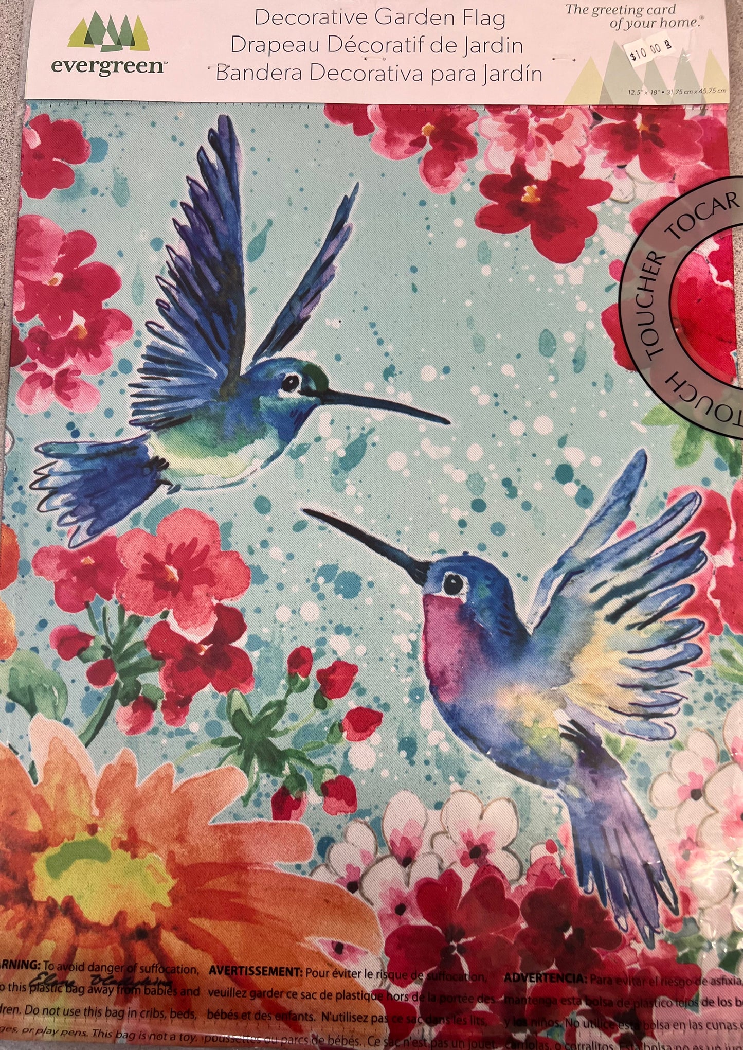 Hummingbird Garden Flag