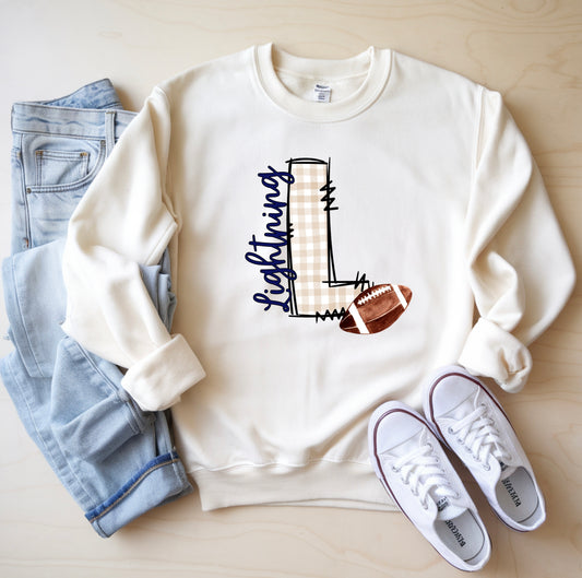 Football Custom Mascot Crewneck Sweatshirt