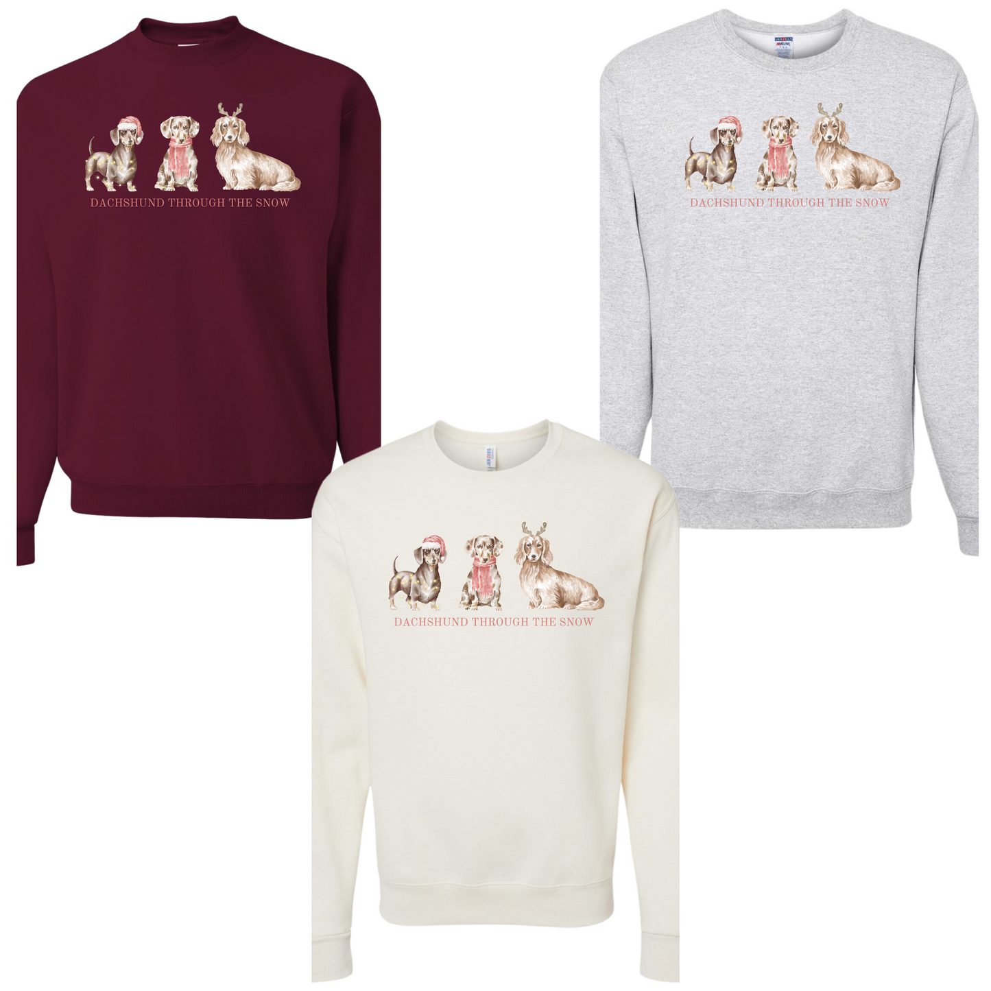 Dachshund Christmas crewneck