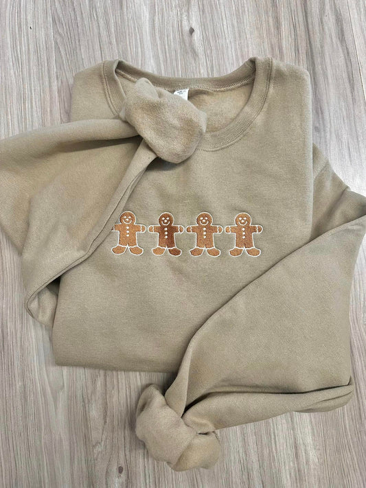 Gingerbread embroidered Crewneck