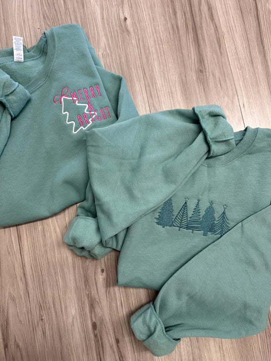 Christmas Embroidered Crewnecks